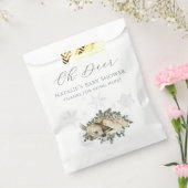 オーディアウッドランドブルーグリーンベイビーシャワー フェイバーバッグ (封をした状態)