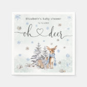 オーディアウッドランドブルーボーイベビーシャワー スタンダードカクテルナプキン (正面)