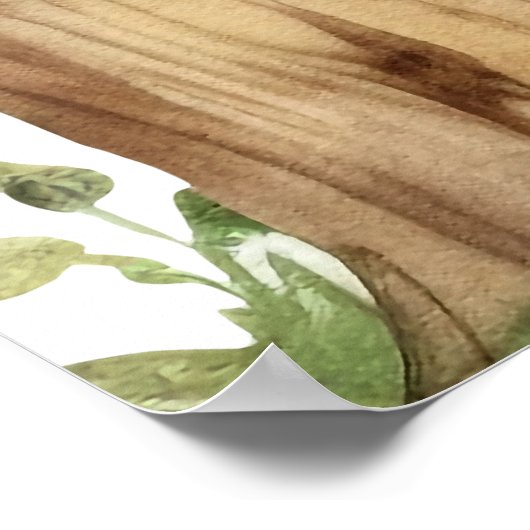 オーディアウッドランドベビーディア誕生日ウェルカムサイン ポスター (角)