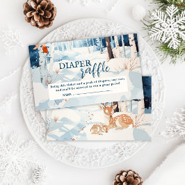 オーディアウッドランド冬おむつラッフルベビーシャワー エンクロージャーカード