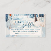 オーディアウッドランド冬おむつラッフルベビーシャワー エンクロージャーカード (正面)