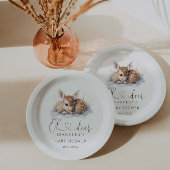 オーディアウッドランド冬の赤ちゃんシャワー ペーパープレート