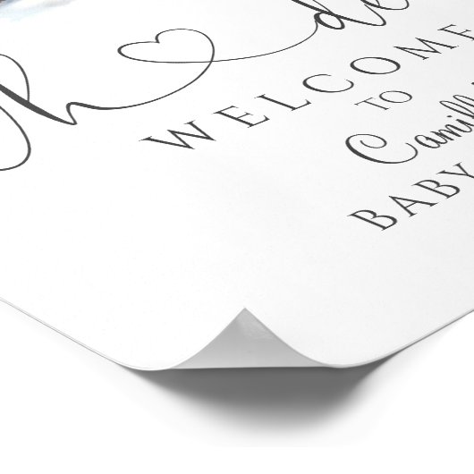 オーディアウッドランド冬の赤ちゃんシャワー ポスター (角)