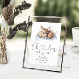 オーディアウッドランド冬の赤ちゃんシャワー ポスター