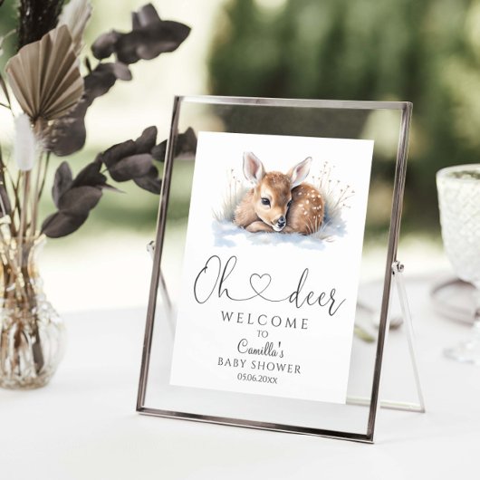 オーディアウッドランド冬の赤ちゃんシャワー ポスター