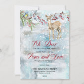 オーディアウッドランド動物冬の平和と愛 シーズンカード (正面)