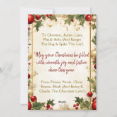 オーディアキュートなトナカイのホリデークリスマスカード シーズンカード (裏面)