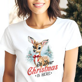 オーディアクリスマスはここにありますレトロクリスマス トライブレンドＴシャツ