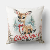 オーディアクリスマスはここにいる装飾用クッション クッション (裏面)