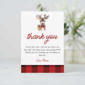 オーディアクリスマスディアー誕生日サンキューカード サンキューカード (スタンド正面)