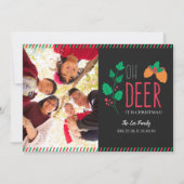 オーディアクリスマスフォトカードタイポグラフィかわいい シーズンカード (正面)