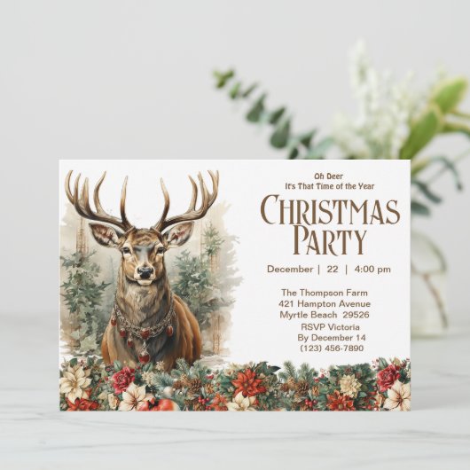 オーディアクリス素朴スマスホリデーパーティー 招待状 (スタンド正面)