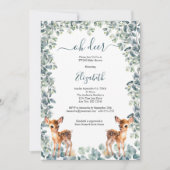 オーディアツイ男女兼用ンズベビーシャワー 招待状 (正面)