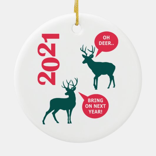 オーディアトナディアクリスマスホリデーおもしろい セラミックオーナメント (裏面)