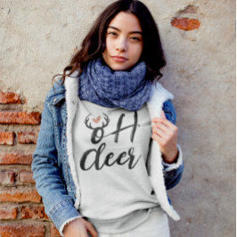 オーディアトナディア〔雄ジカの〕枝角クリスマスミニマル スウェットシャツ