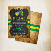 オーディアトラクターベビーシャワー招待状カード 招待状