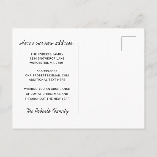 オーディアニューイヤー新家ムービング 案内ポストカード (裏面)