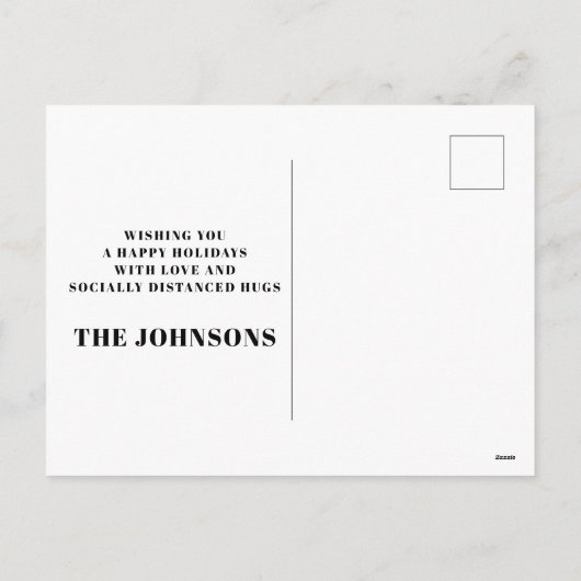 オーディアバッファロープレイドスノーフレーククリスマス シーズンポストカード (裏面)