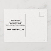 オーディアバッファロープレイドスノーフレークバーラップクリスマス シーズンポストカード (裏面)