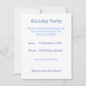 オーディアパーティの招待状 サンキューカード (裏面)