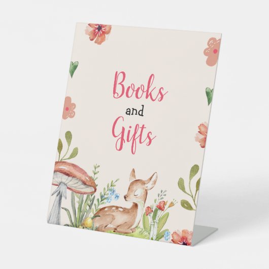 オーディアパーティーデコレーションガールベビーシャワー 台座サイン (正面)