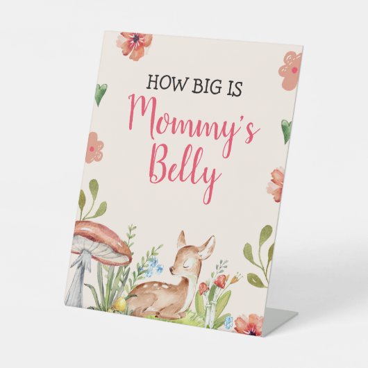 オーディアパーティーデコレーション女の子ベビーシャワーゲーム 台座サイン (正面)