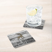 オーディアビールおもしろい引用文マンケ素朴ーブ スクエアペーパーコースター (インサイチュ)