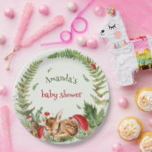 オーディアフォレストフローラベビー鹿の赤ちゃんシャワー ペーパープレート (パーティー)
