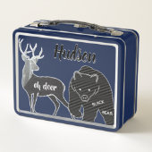 オーディアブラックベアーレトロタイポグラフィ引用文 メタルランチボックス (裏面)