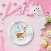 オーディアブルーウィンターワンダーランドベビーシャワー ペーパープレート (パーティー)