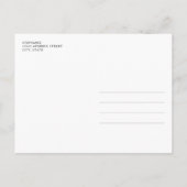 オーディアベイビーシャワーウォーターカラーピンクグリッター招待状 ポストカード (裏面)