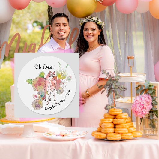 オーディアベビーガールほとんどここパステルワイルドフラワー ラウンドシール