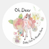 オーディアベビーガールほとんどここパステルワイルドフラワー ラウンドシール (正面)