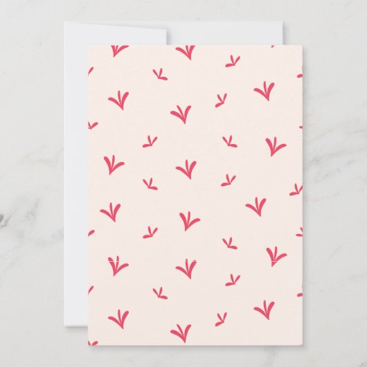 オーディアベビーシャワーサンキューカード 招待状 (裏面)