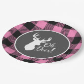 オーディアベビーシャワーピンク ペーパープレート (アングル)