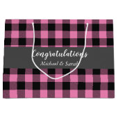 オーディアベビーシャワーピンク ラージペーパーバッグ (正面)