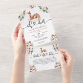 オーディアベビーシャワーフローラ本 オールインワン招待状 (貼ってはがせる)