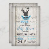 オーディアベビーシャワーリトルバック招待状 招待状 (正面/裏面)