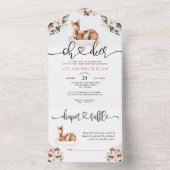 オーディアベビーシャワー水彩フローラ オールインワン招待状 (内側)