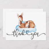 オーディアベビーシャワー水彩青雲 サンキューカード (正面/裏面)