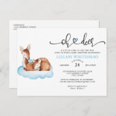 オーディアベビーシャワー水彩青雲 ポストカード (正面/裏面)