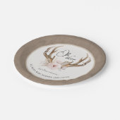 オーディアベビーシャワー紙プレート – ウッドランドフローラ ペーパープレート (アングル)