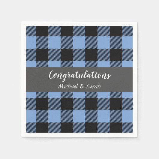 オーディアベビーシューワーブルーボーイ スタンダードカクテルナプキン (正面)