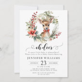 オーディアベビー冬リースベビーシャワー招待 招待状 (正面)