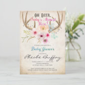 オーディアベビー素朴ビーシャワー招待状 招待状 (スタンド正面)