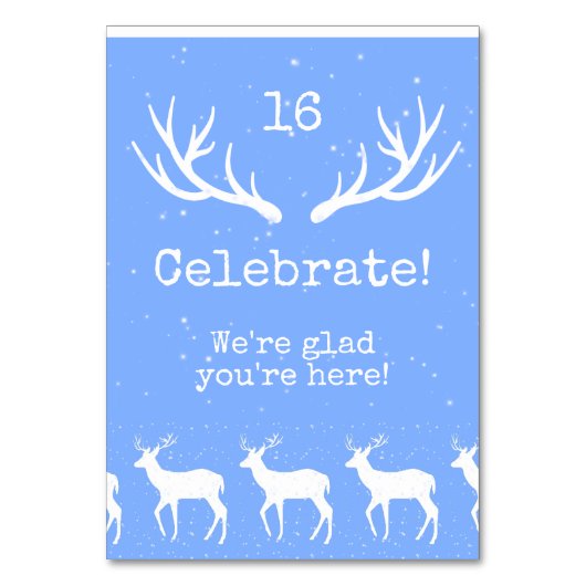 オーディアホリデーテーブルカード テーブルナンバー (正面)