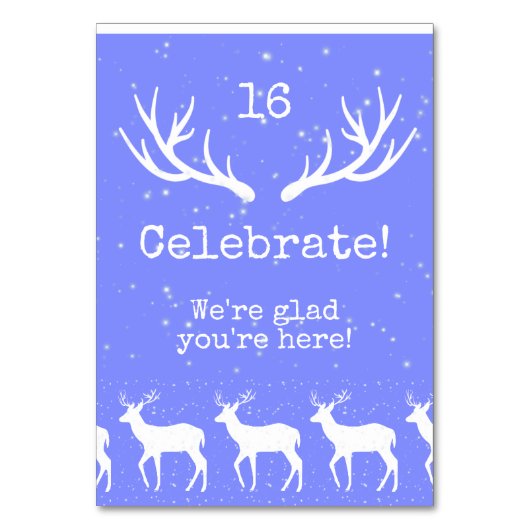 オーディアホリデーテーブルカード テーブルナンバー (正面)