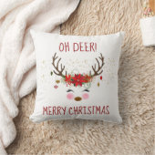 オーディアメリークリスマスかわいいトナカイ枕 クッション (ブランケット)