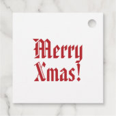 オーディアヴィンテージトナカイのクリスマスプレゼントラベル フェイバータグ (裏面)