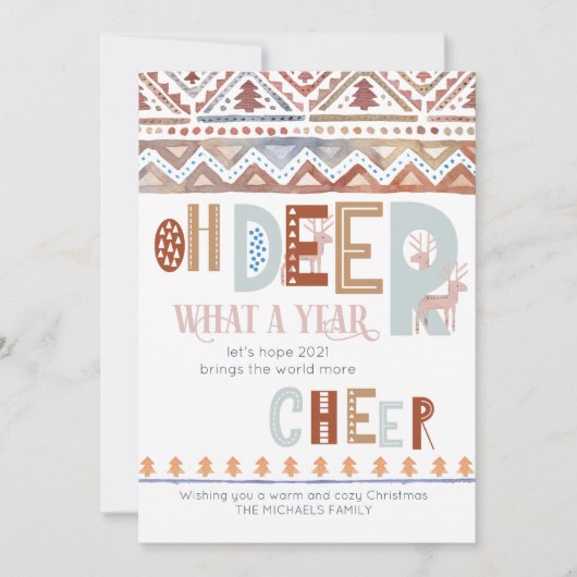 オーディアールー何と年の北欧のフェアアイル シーズンカード (正面)